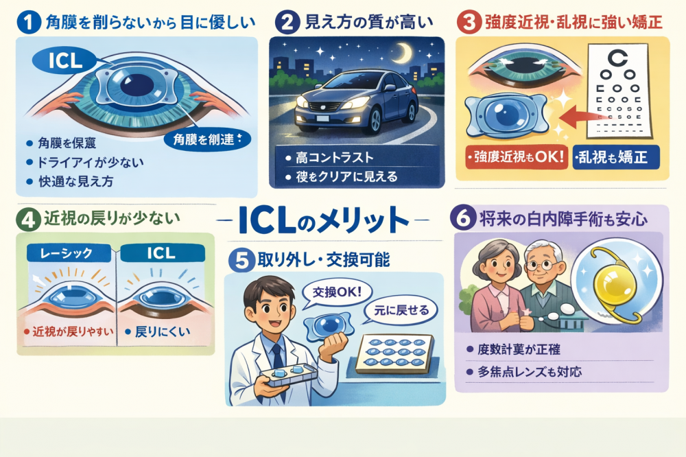 ICL（眼内コンタクト）のメリット